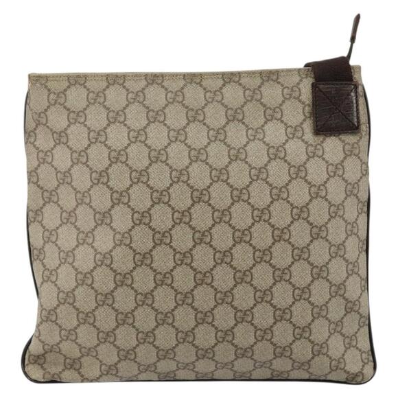 GUCCI GG Supreme Shoulder Bag PVC Beige Silver 141626 Auth BA6168 - Picture 2 of 16